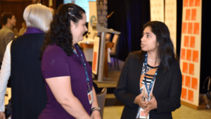 Sarah Chapman and Prof. Madhu Bhaskaran at Science Meets Parliament